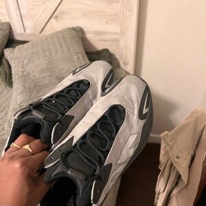 Yeezy Gray and Black Sneakers